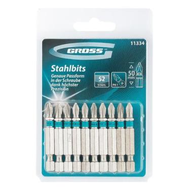 Imagem de Jogo De Bits 50mm Philips Ponta De 1 4 Ph1 Com 10 Peças - GROSS