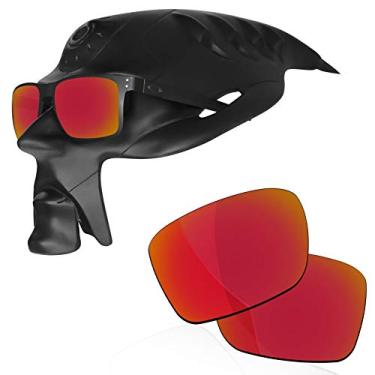 Imagem de Lentes polarizadas RockShell para óculos de sol Oakley Holbrook Metal OO4123, Lava Red Mirrorfirm - Geekpolar, One Size