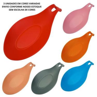 Imagem de Kit 3 Suporte Descanso de Panela Colorido Cores Variadas - Bene Casa
