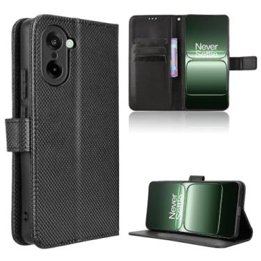 Imagem de Elubugod Capa de couro compatível com OnePlus Nord CE 5 5G, capa flip de couro PU compatível com OnePlus Ace 5 Racing capa preta