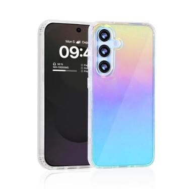 Imagem de Fourmor Capa de telefone para Samsung Galaxy S24FE para mulheres meninas folheada gradiente brilhante transparente - proteção contra choques de TPU grau militar à prova de quedas - para Samsung Galaxy