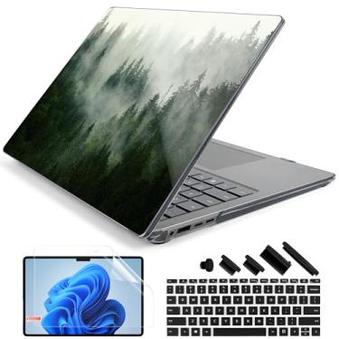 Imagem de Batianda Capa para laptop Microsoft Surface de 15 polegadas Copilot+ PC 2024 (7ª Ed) modelo 2037, capa dura durável e resistente a arranhões, com capa de teclado e protetor de tela, floresta