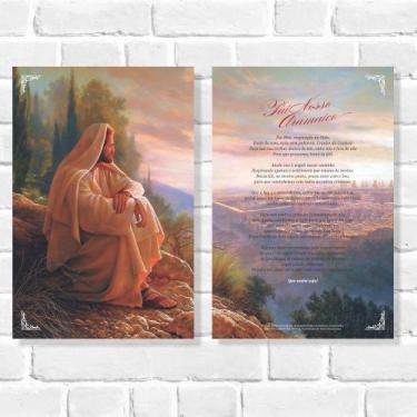 Imagem de Kit Quadro Decorativo Pai Nosso Aramaico - Arte Aqui, 15x20cm