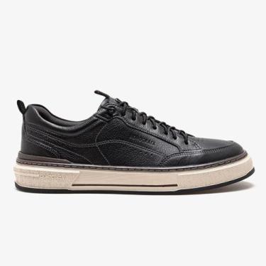 Imagem de Tênis Democrata Couro Denim Foster Masculino 640201, Preto, 39