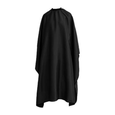 Imagem de FashionCha Capa de Barbeiro, Capa para Corte de Cabelo, Capa de Cabeleireiro, à Prova D'água para Cosmética, Esteticista, Coloração E Lavagem, Preto 140cmx180cm