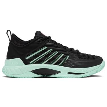 Imagem de K-Swiss Tênis feminino Hypercourt Supreme 2, Preto/Neon Mint, 36