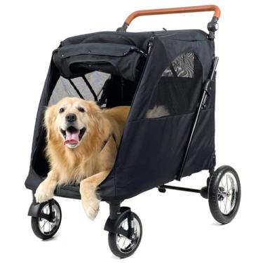 Imagem de Carrinho de passeio para Pet, animal de estimação, cachorro, cão, gato de grande porte até 55 Kg
