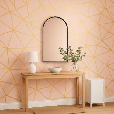 Imagem de Papel de Parede Adesivo Tipo Contact 5 Metros 45cm Geométrico Rose Mod