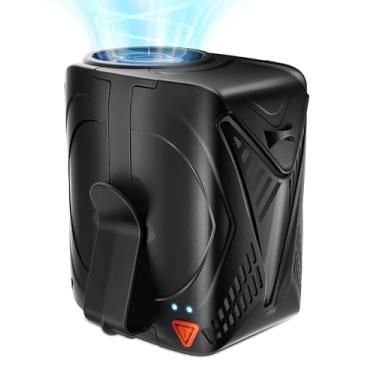 Imagem de Ventilador portátil recarregável, fluxo de ar de alta velocidade de 6 velocidades 14000RPM, ventilador de cintura usável com mãos livres 31H, ventilador de cinto pessoal para uso ao ar livre, local de