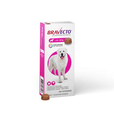 Imagem de Antipulgas e Carrapatos MSD Bravecto Cães 40 a 56 kg 1400mg