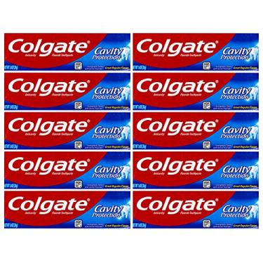 Imagem de Colgate Pasta de dente de proteção contra cavidades, cria sabor regular, tamanho de viagem 28 g - pacote com 10
