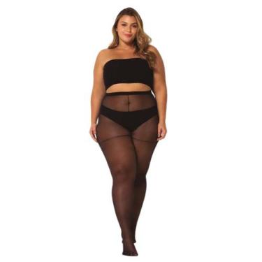 Imagem de Meia Calça Trifil Fio 15 Feminina Efeito Maquiagem Plus Size, Preto, 1