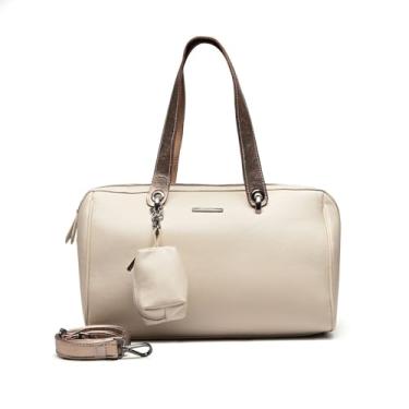 Imagem de Bolsa Feminina Baú de Ombro Couro Bianca Sifra (OFF WHITE)