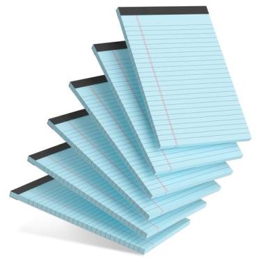 Imagem de Bloco de notas AILZFEI de 5 x 8 cm College Ruled Blue, pacote com 6, 3
