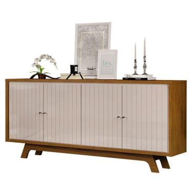 Imagem de Aparador Para Sala Buffet Brise Freijó Off White – Dj Móveis