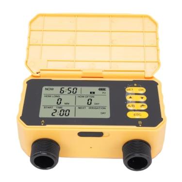Imagem de WALFRONT Smart Water Timer 2 Zona Painel Solar Timer de Aspersor para Gramados de Jardim Mangueira Automática de Controlador de Irrigação Adequado para Externo