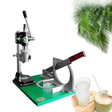 Imagem de KKSOUFX Cortador De Coco,MáQuina Multifuncional Para Descascar Coco Com Abridor De Furos De Coco FáCil De Usar, DiâMetro Interno De 5,9" + Base De FundiçãO De AçO InoxidáVel