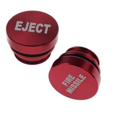 Imagem de Nihfien Tampa de plugue de isqueiro, boleto de alumínio para isqueiro, ejetar fogo, soquete de míssil, decoração, tampa de botão à prova de poeira, tampa de botão para veículo universal de 12 V, carro