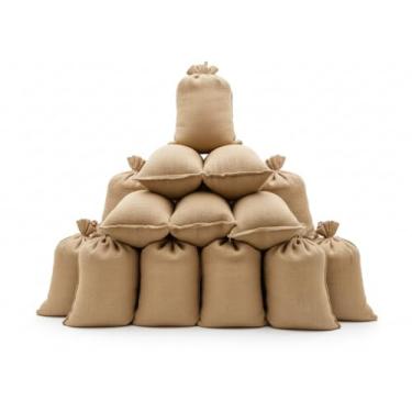 Imagem de Pacote com 12 sacos de estopa grandes premium | Saco de café de 61 x 101 cm | Saco de batata | Sack Race | Saco de conserva de sementes | Sacos de juta natural feitos com tecido de serapilheira de 283