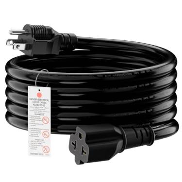 Imagem de Adaptador CA NEMA 5-15P para 5-15R/5-20R/6-15R/6-20R, adaptador CA Plugrand 12AWG 15 Amp para cabo adaptador de lâmina T de 20 A, cabo de extensão 15A 125V para 20A 250V, 3 m, amarelo