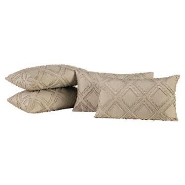 Imagem de Capas De Almofadas Aveline 60cm x 30cm 04 Peças - Caqui - Bia Enxovais