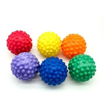 Imagem de Kit 06 Bolas Cravo Exercitadora Fisioterapia Bolinha De Mão