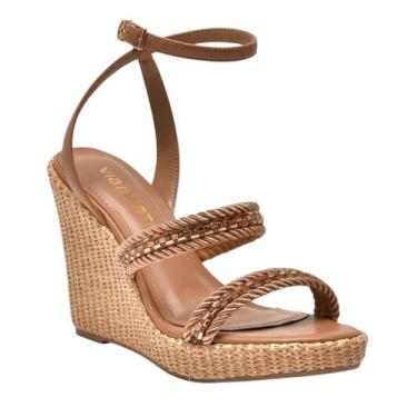 Imagem de Via Marte Sandália Anabela Macchiato Conforto, Macchiato, Granola, 38