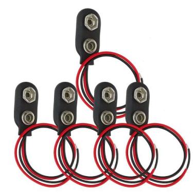 Imagem de Kit 5 clip bateria 9v horizontal - IMPORTADA