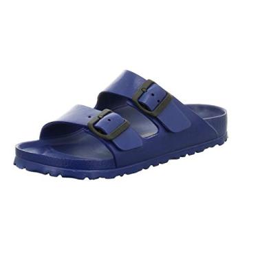 Imagem de Birkenstock Sandália de EVA unissex para adultos Arizona leve com alça dupla - Rosa - W9/M7