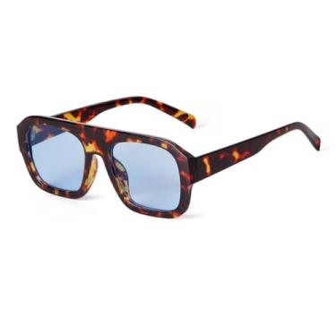 Imagem de Óculos de sol vintage amarelos grandes, femininos e masculinos, óculos de sol luxuosos com armação de tartaruga (8)