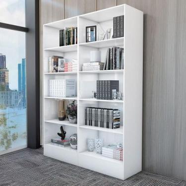 Imagem de Estante para Livros Duda 8 Prateleiras Branco - Carioca Móveis, Branco