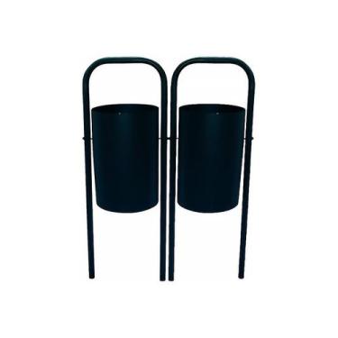 Imagem de Lixeira Redonda para Coleta Seletiva em Parques E Pátios - Santa Edwir