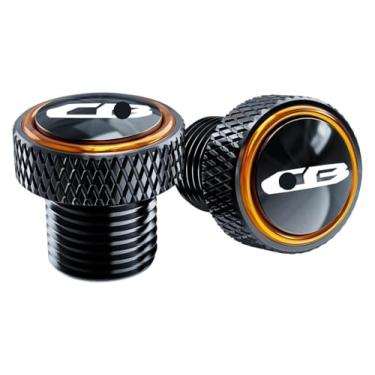 Imagem de BYYINGSUS Chaveiro de motocicleta Parafuso de tampa do furo do espelho traseiro compatível com CB650R CB650F CB500F CB500X CB1000R Cb400 CB600F CB 650R (Orange-cb)