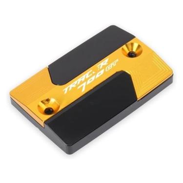 Imagem de Tampa do tanque de fluido do reservatório de freio dianteiro CNC para motocicletas compatível com Y&AMAHA MT-09 Tracer 900GT MT-07 Tracer 700GT MT07 MT09 (ouro-tracer 700gt)