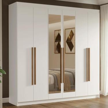 Imagem de Guarda-roupa Casal 6 Portas Batentes com Espelho Venus Madesa B