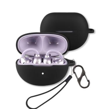 Imagem de Capa para mais 1 fones de ouvido AI, clipe S21, capa protetora de silicone macio FJIASTB com mosquetão e cordão, à prova de choque (preto)