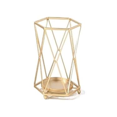 Imagem de Castiçal estilo nórdico castiçais geométricos de ferro forjado decoração de casa artesanato de metal castiçal candelabros de velas suporte de vela para mesa