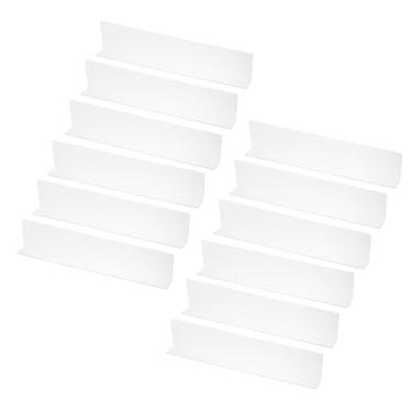 Imagem de PATIKIL Pacote com 12 divisórias de prateleira para organização de armários, 39 x 3,5 x 3,1 cm, separador de armário de acrílico, prateleiras de armário de cozinha, bloqueador para quarto, cozinha