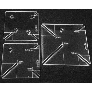 Imagem de Réguas Canto Mitrado Costura Patchwork Acrílico Transparente - LAPIDAR