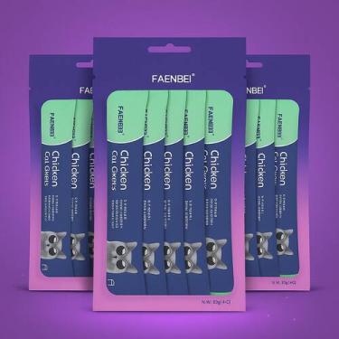 Imagem de Creminho para Gatos Sabor Frango  18 Unid Bisnaga 15g  Petisco Tipo Xu