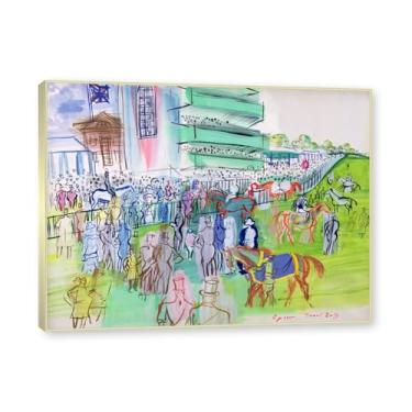 Imagem de NHLDZYH Moldura champanhe. Folhas impressionistas, (sem título 55) de Raoul Dufy, reprodução de quadros, quadros de pinturas famosas, imagem murais quartos. 60x80cm