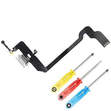 Imagem de Conector de base Mmobiel compatível com iPhone XS Max 6,5 pol. ( ) Porta de carregamento Flex incl. Chave de fenda, Prata