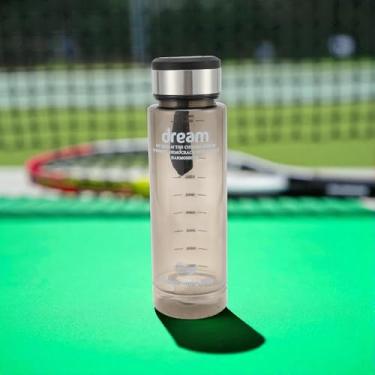 Imagem de 1 garrafa de água alça de transporte garrafa de água 1000 ml PET preto 25,8 x 8 x 8 cm