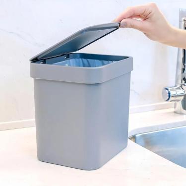 Imagem de 2X Lixeira Pia Cozinha 2,5L Cesto De Lixo Com Tampa