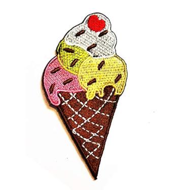 Imagem de Nipitshop Patches Cute Pretty Ice Cream Cone Variedade de Sabores Desenhos Animados Remendo Bordado Ferro Sobre Remendo para Roupas Mochilas Camiseta Jeans Saia Coletes Cachecol Chapéu Bolsa