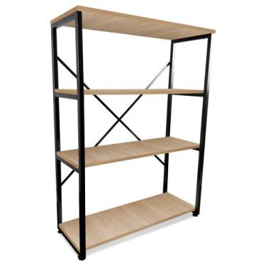 Imagem de Estante Multiuso Organizadora Livreiro Ohai Aço Estilo Industrial Com 
