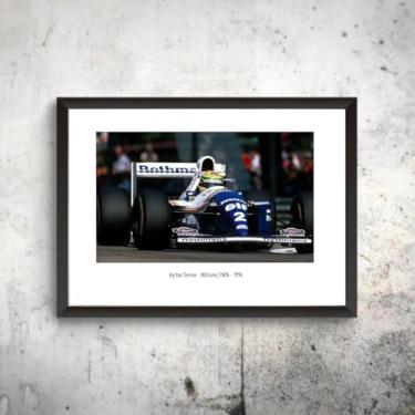 Imagem de Quadro A.Senna Williams Grande A3 Carro Moldura F1