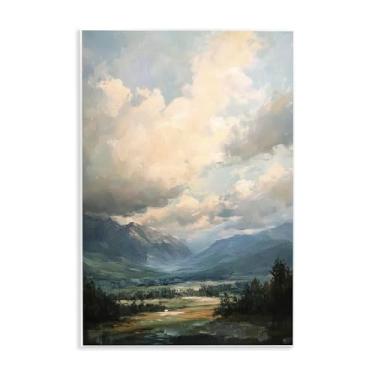 Imagem de Stupell Industries Arte de placa de parede Split Heavens Cloudy Meadow, design por Petal Prints Design, 19 x 13