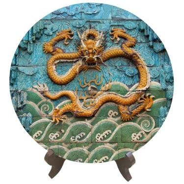 Imagem de EAPEY Loong chinês, decoração de mesa, cultura chinesa, arte de parede impressa, decoração de casa sala de estar