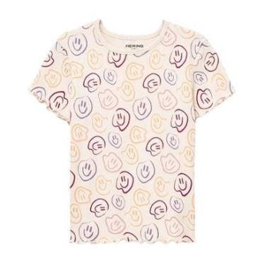 Imagem de Blusa Infantil Hering Manga Curta Em Ribana Estampada Menina-Feminino